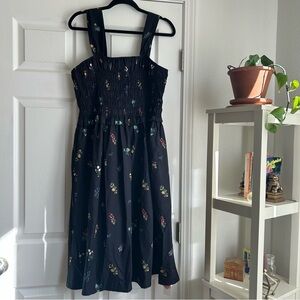 Cider black floral midi dress size 1x nwt